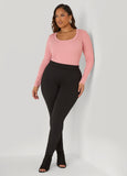 Scoop Neck Ribbed Sweater