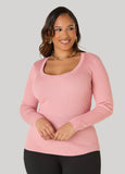 Scoop Neck Ribbed Sweater