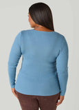 V Neck Ribbed Sweater