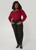 V Neck Ribbed Sweater