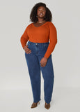 Ribbed V Neck Sweater