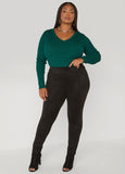 Ribbed V Neck Sweater