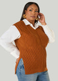Cable Knit Sweater Vest