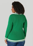 Ribbed Polo Sweater
