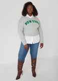 Embroidered Paneled Sweater