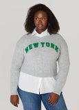 Embroidered Paneled Sweater