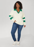 Striped Polo Sweater
