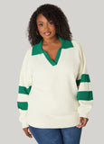 Striped Polo Sweater