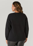 Ribbed Rosette Cardigan