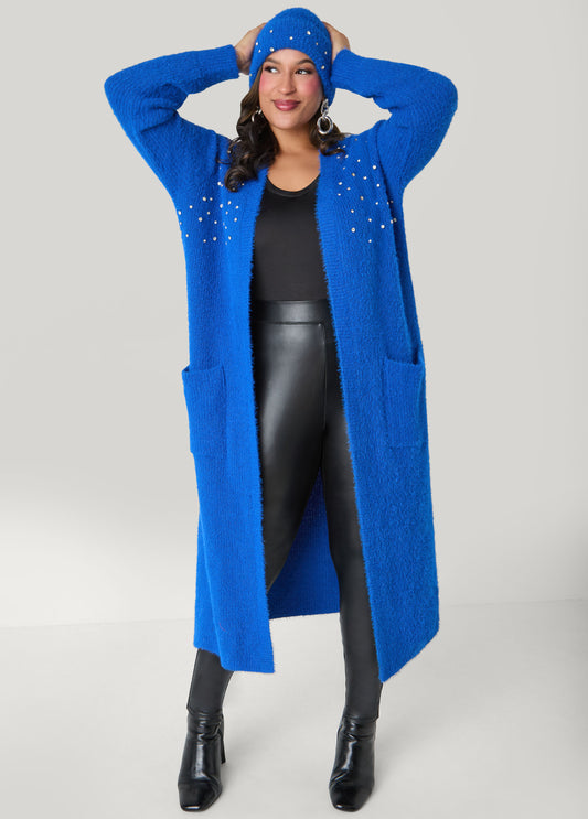 Plus Size Crystal Duster And Hat Set