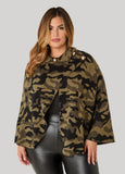 Button Detailed Knitted Cape