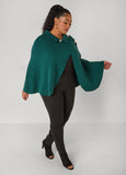 Button Detailed Knitted Cape