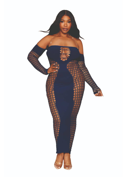 Dreamgirl Chain Trimmed Lingerie Gown
