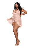 Plus Size Layered Lace Lingerie Teddy