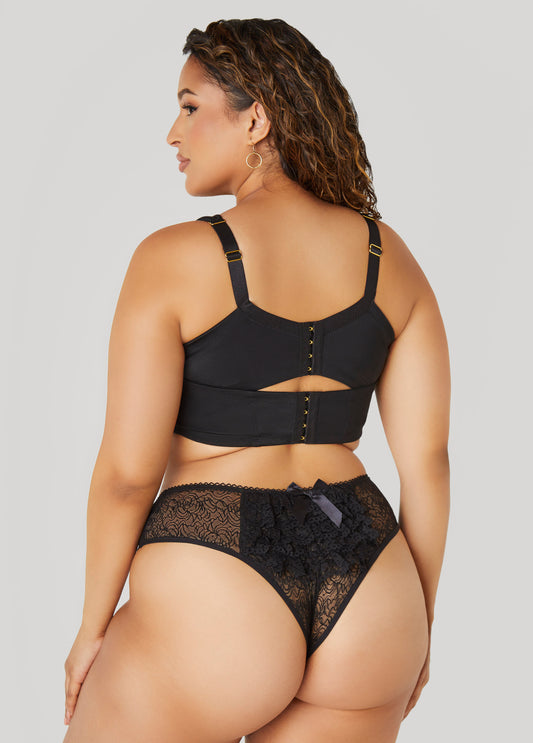 Ruffled Lace Crotchless Hipsters