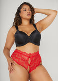 Cutout Crotchless Lace Thong