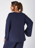Ribbed V Neck Lounge Tunic