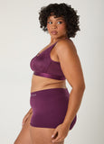 Lattice Trimmed Wireless Lace Bra