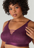 Lattice Trimmed Wireless Lace Bra