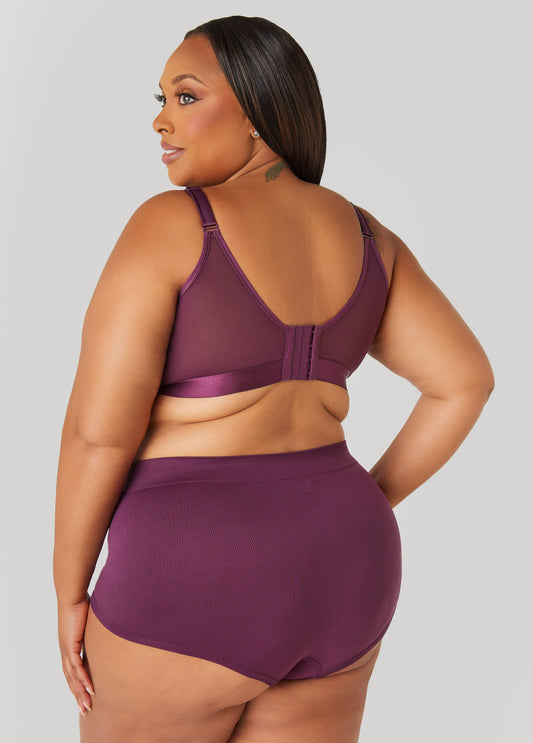 Lattice Trimmed Wireless Lace Bra