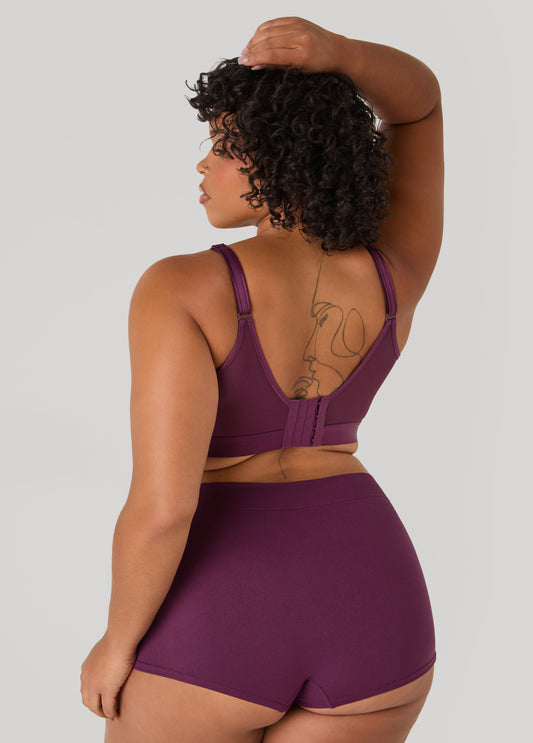Lattice Trimmed Wireless Lace Bra