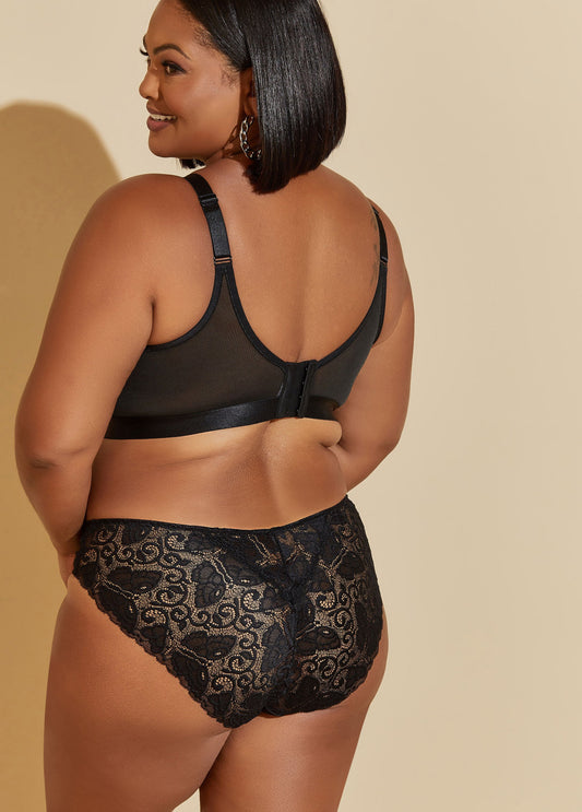 Paneled Mesh Wireless Bra