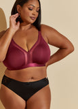Paneled Mesh Wireless Bra