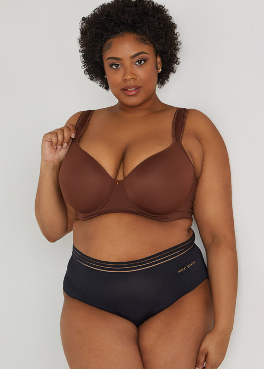 Plus Size Sexy Underwire Plunge Butterfly Bra Panty Set
