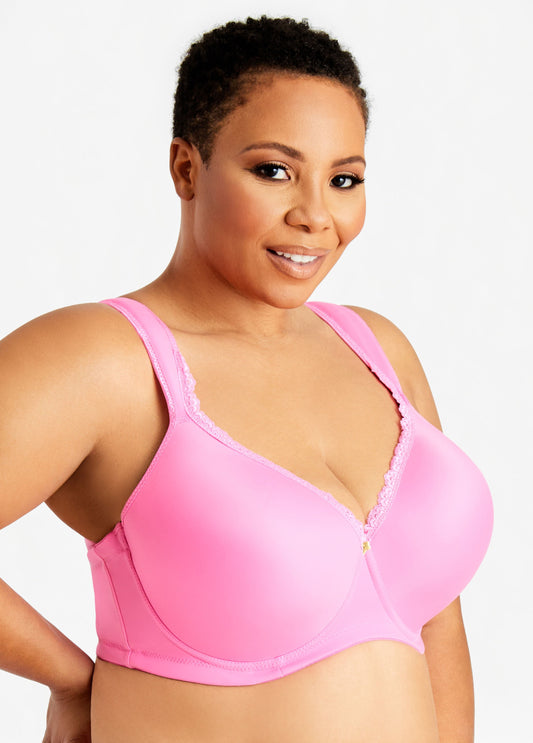 Pink Full Coverage Butterfly Bra