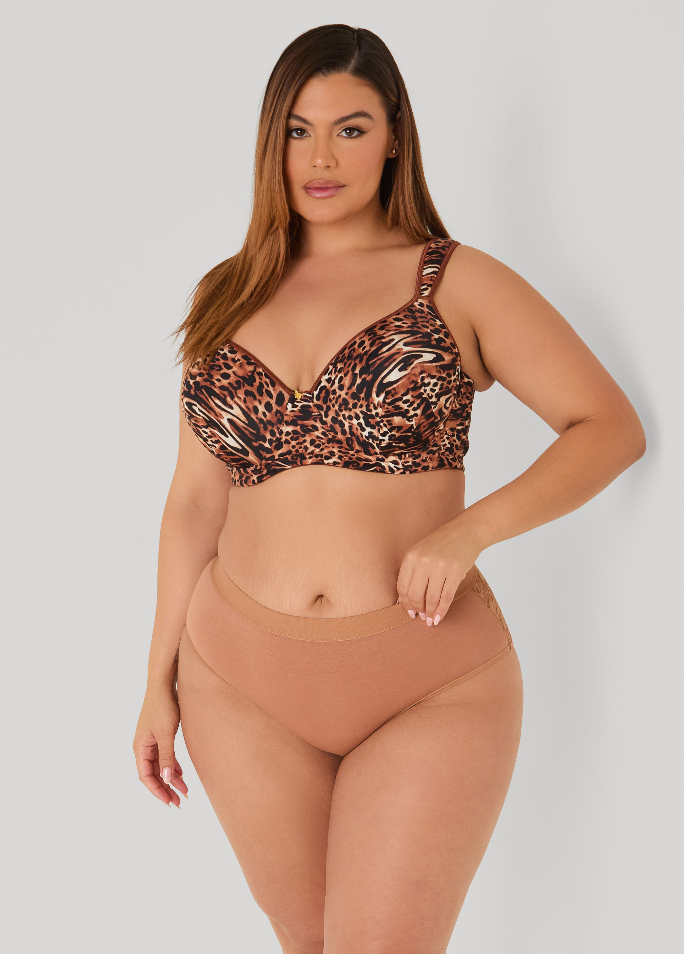 Lace Paneled Hipster Panties