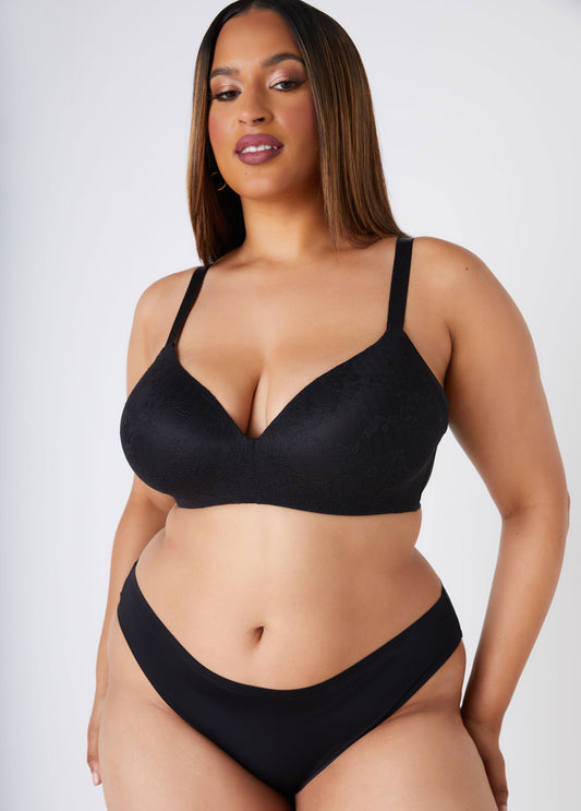Lace Side Smoothing Wireless Bra