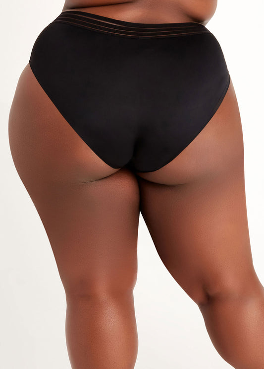 Sheer Striped Micro Brief Panty