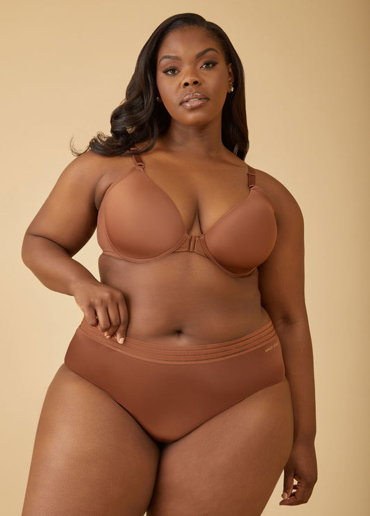 Plus Size Sheer Striped Waist Brief Plus Size Panty Plus Size Panties