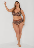 Animal Print Sheer Waist Briefs