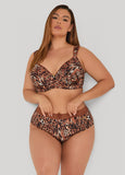 Animal Print Sheer Waist Briefs