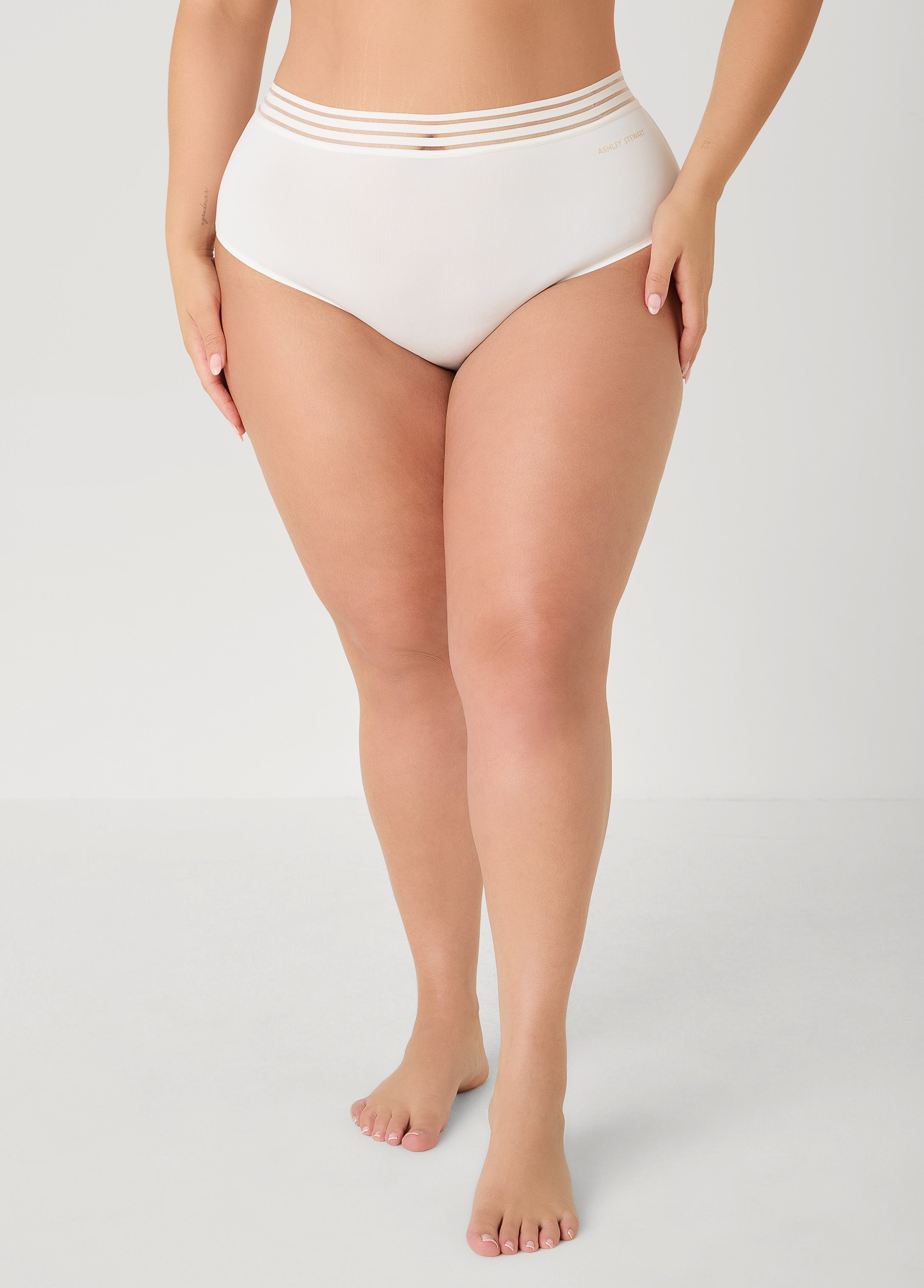 Sheer Waistband Micro Brief Panty