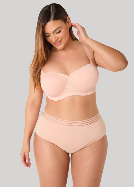 Sheer Waist Microfiber Panty Brief