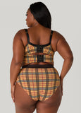 Plaid Sheer Waist Briefs