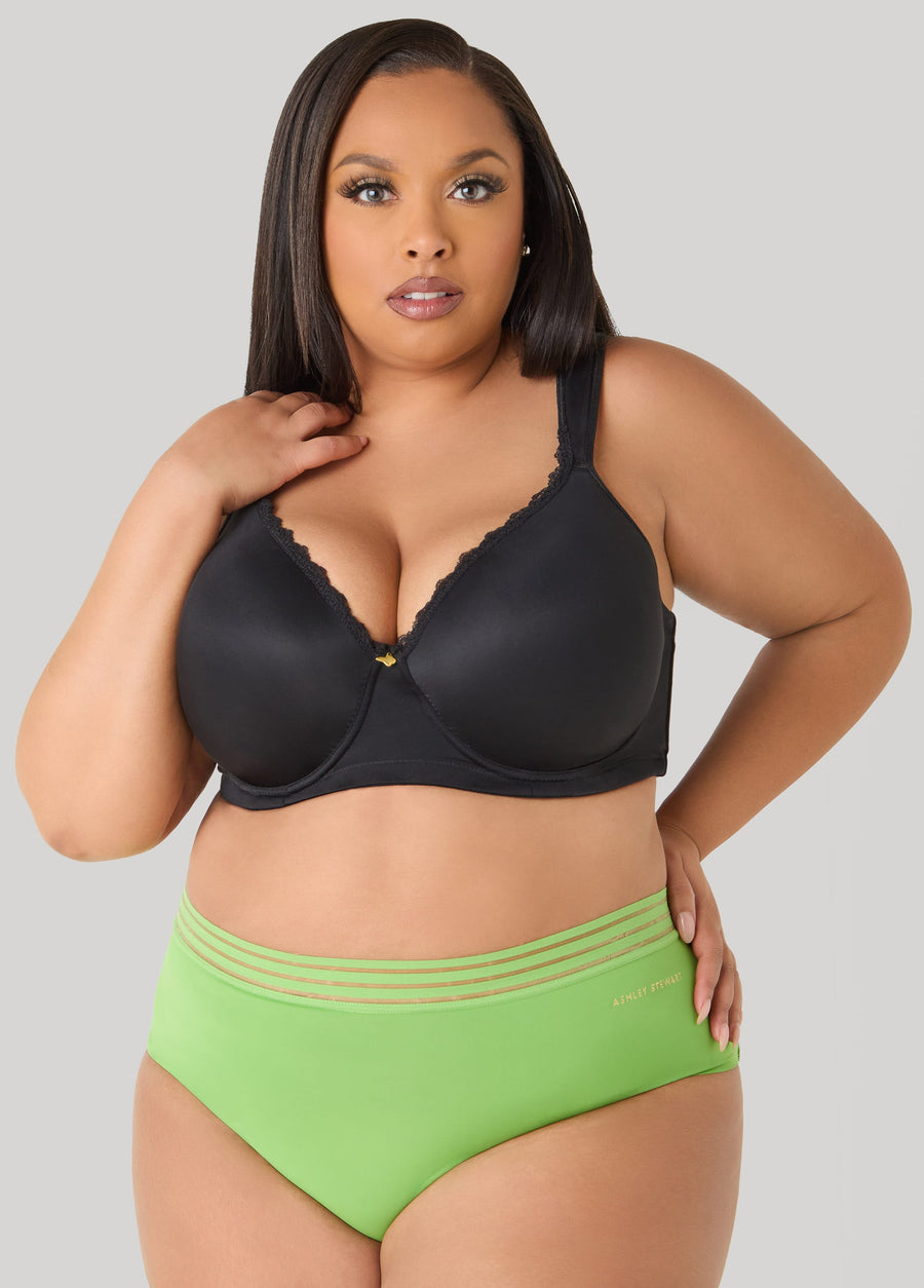 Sheer Waist Microfiber Briefs