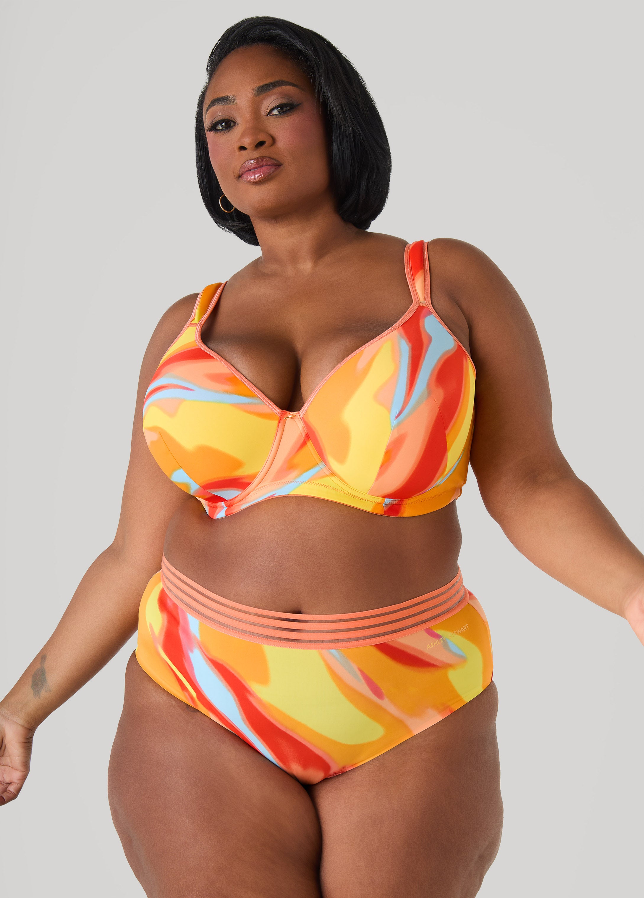 Watercolor Sheer Waist Briefs