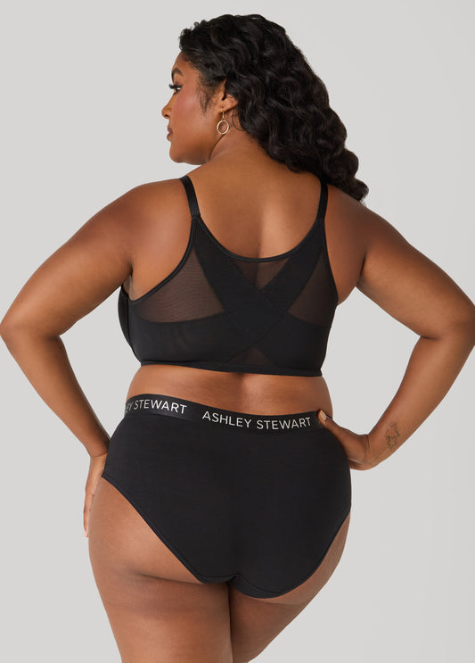 Mesh Paneled T Shirt Bra