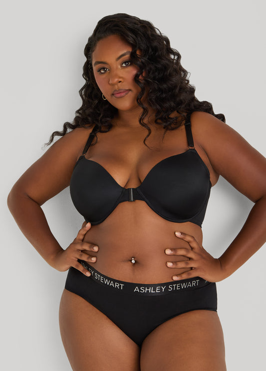 Plus Size Mesh Paneled T Shirt Bra