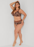 Animal Print Plunge Butterfly Bra