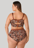 Animal Print Plunge Butterfly Bra