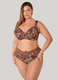 Animal Print Plunge Butterfly Bra