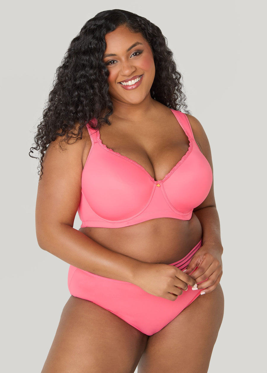 Lace Trimmed Full Coverage Butterfly Bra