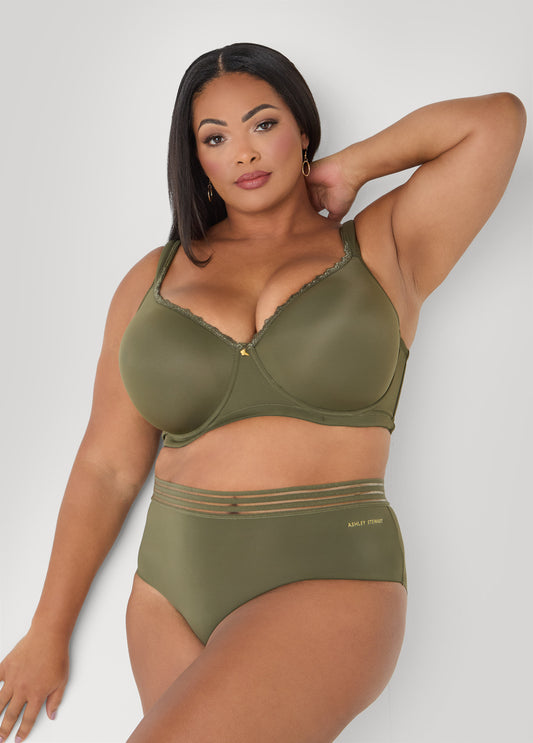 Lace Trimmed Full Coverage Butterfly Bra