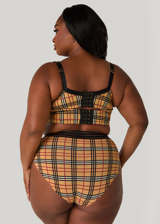 Plaid Full Coverage Butterfly Bra