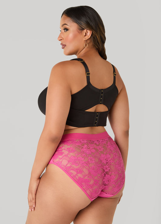 Lace Paneled Hipster Panty