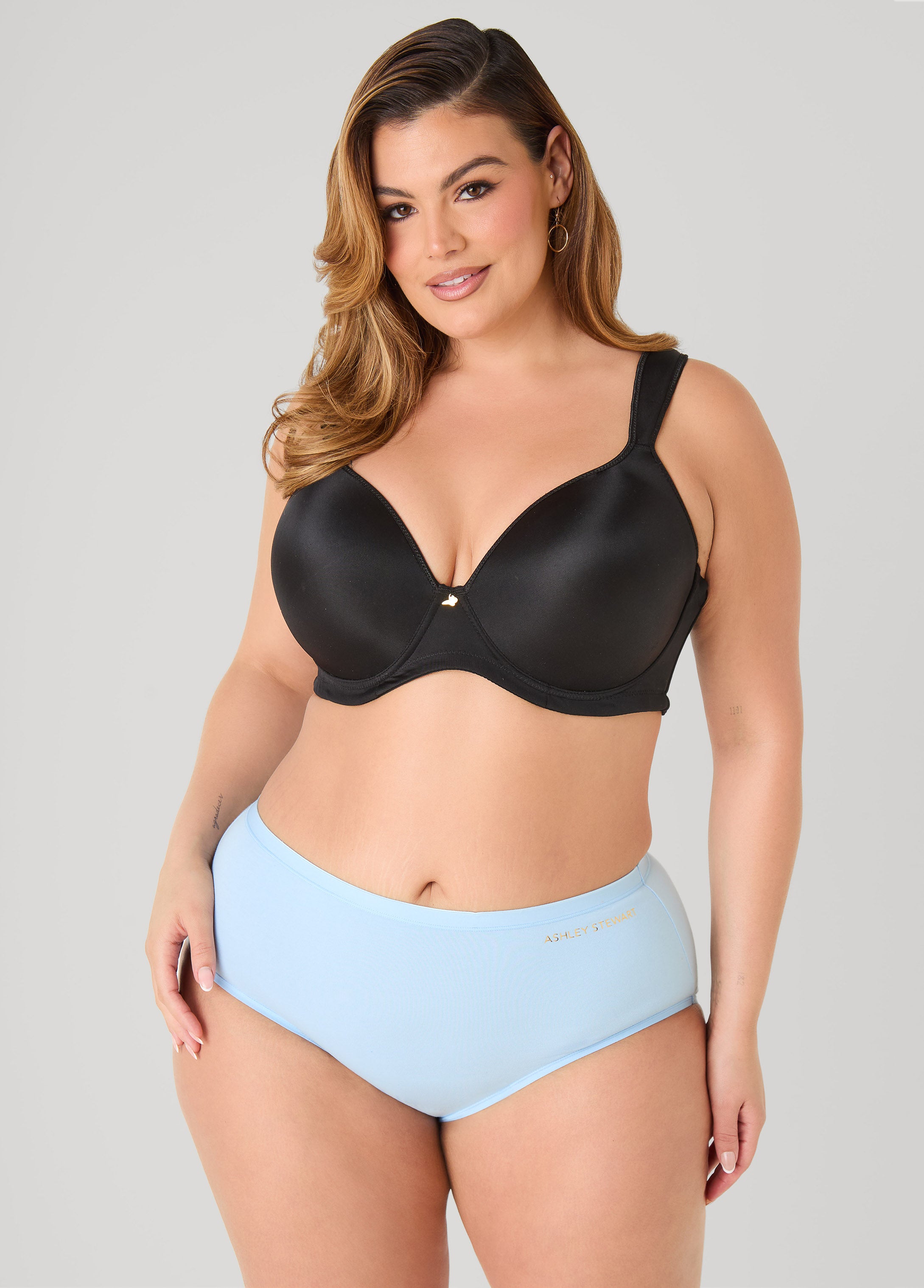 Plus Size Full Coverage Cotton Panty Briefs Plus Size High Waist Brief